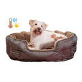 Orthopädisches Hundebett Santorini - isolierendes Wendebett mit Memory Foam, druckentlastend & beidseitig nutzbar für Sommer & Winter (braun)