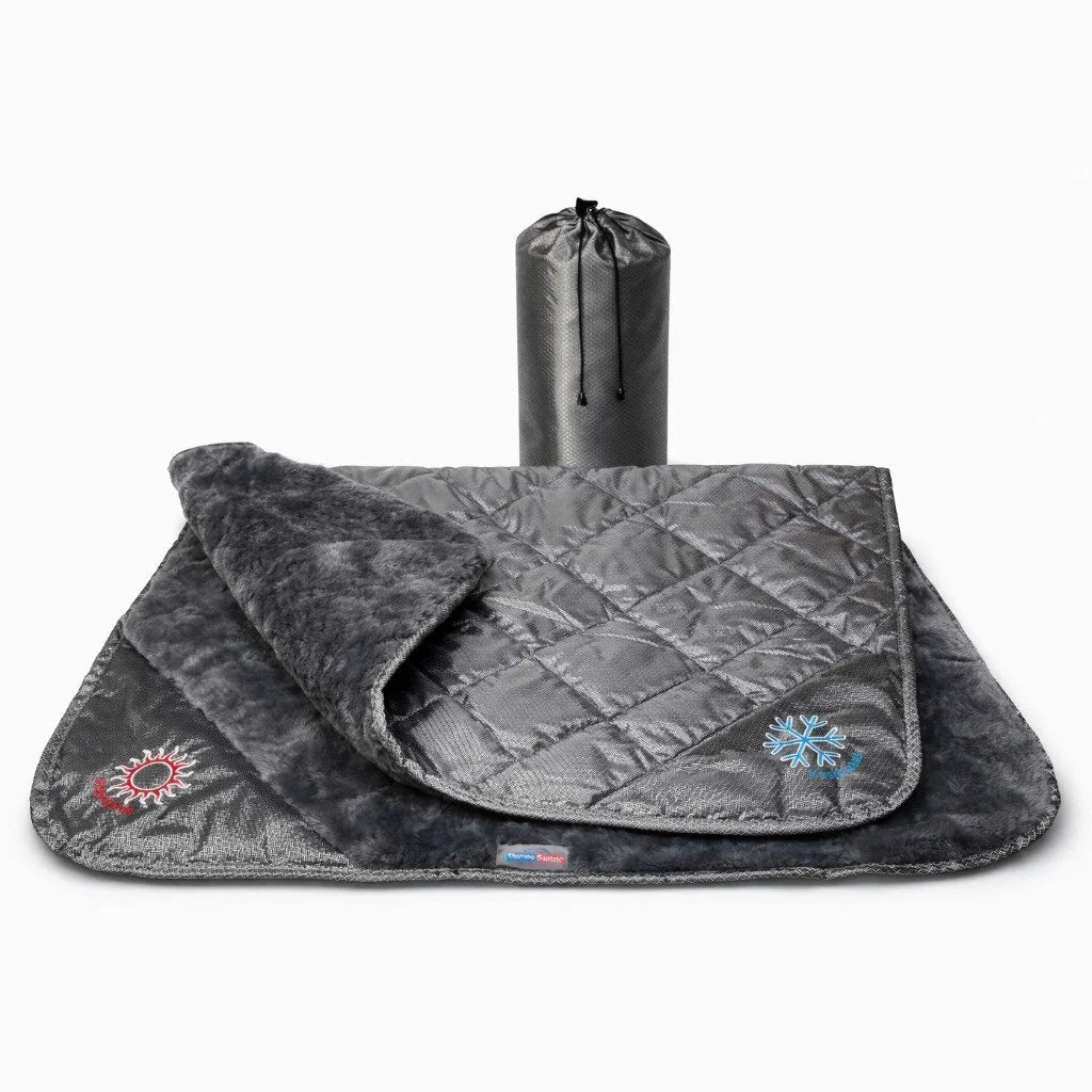 Outdoor Hundedecke Samos - selbstwärmend - silber-grau