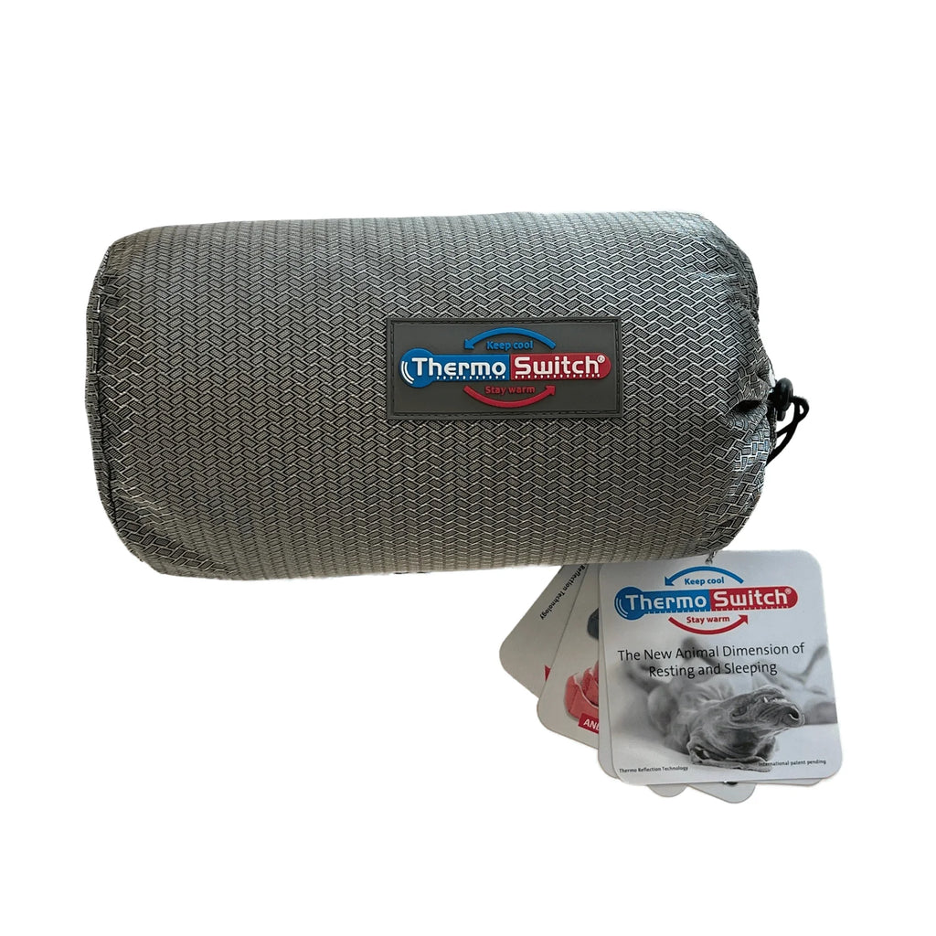 Hundedecke Samos - thermo-isolierende Outdoor-Decke, wasserabweisend & wendbar für Sommer & Winter (silber-grau)