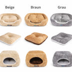 Katzenbett & Katzenhöhle Evia 2 in 1 – kuscheliger Schlafplatz, orthopädisches Hundebett mit Memoryschaum