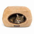 Katzenbett & Katzenhöhle Evia 2 in 1 – kuscheliger Schlafplatz, orthopädisches Katzenbett mit Memoryschaum