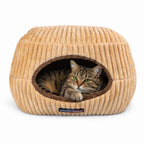 Katzenbett & Katzenhöhle Evia 2 in 1 – kuscheliger Schlafplatz, orthopädisches Katzenbett mit Memoryschaum