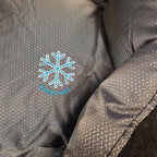 Orthopädisches Hundebett Santorini - isolierendes Wendebett mit Memory Foam, druckentlastend & beidseitig nutzbar für Sommer & Winter (braun)